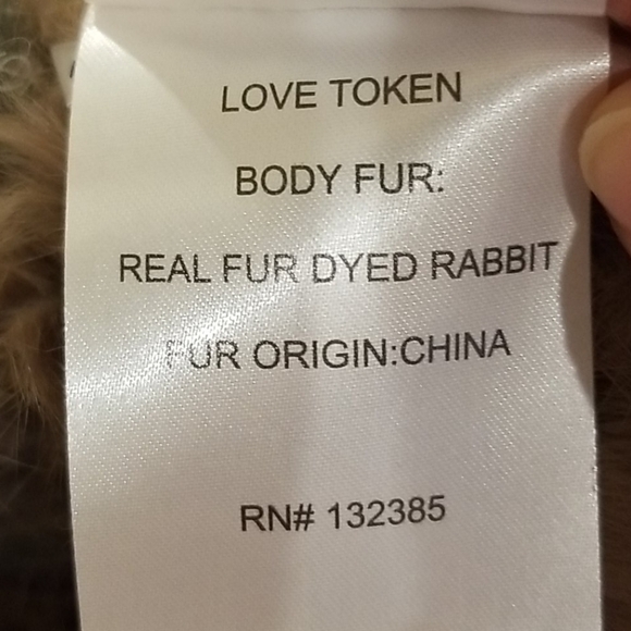 💕LOVE TOKEN💕 Real Rabbit Fur Infinity Scarf - Picture 6 of 7